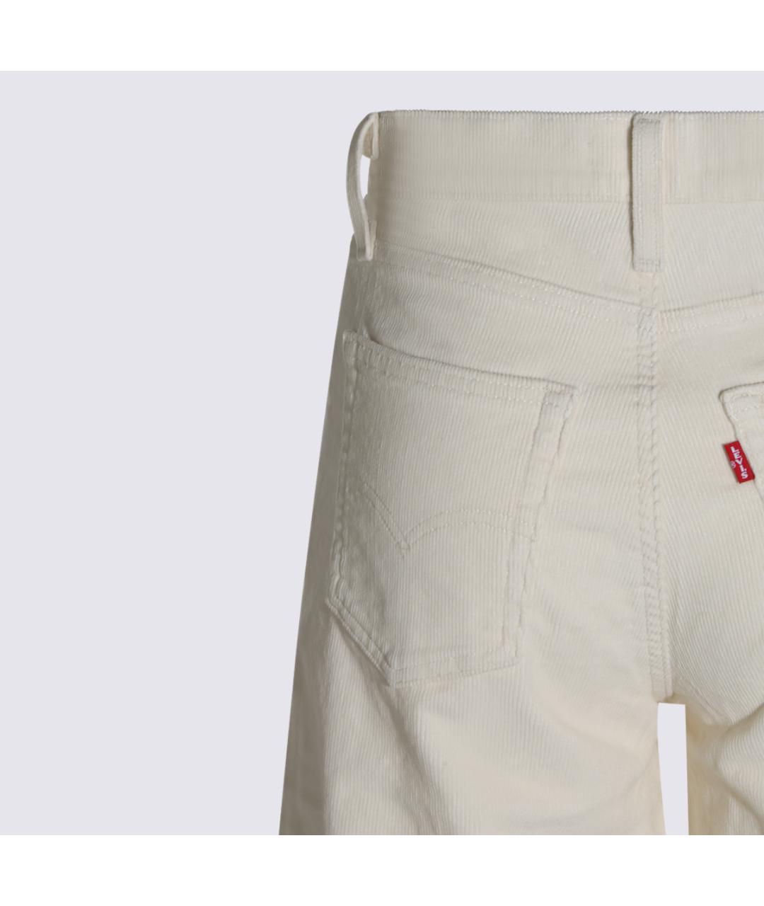 LEVI'S Белые хлопко-эластановые прямые джинсы, фото 5