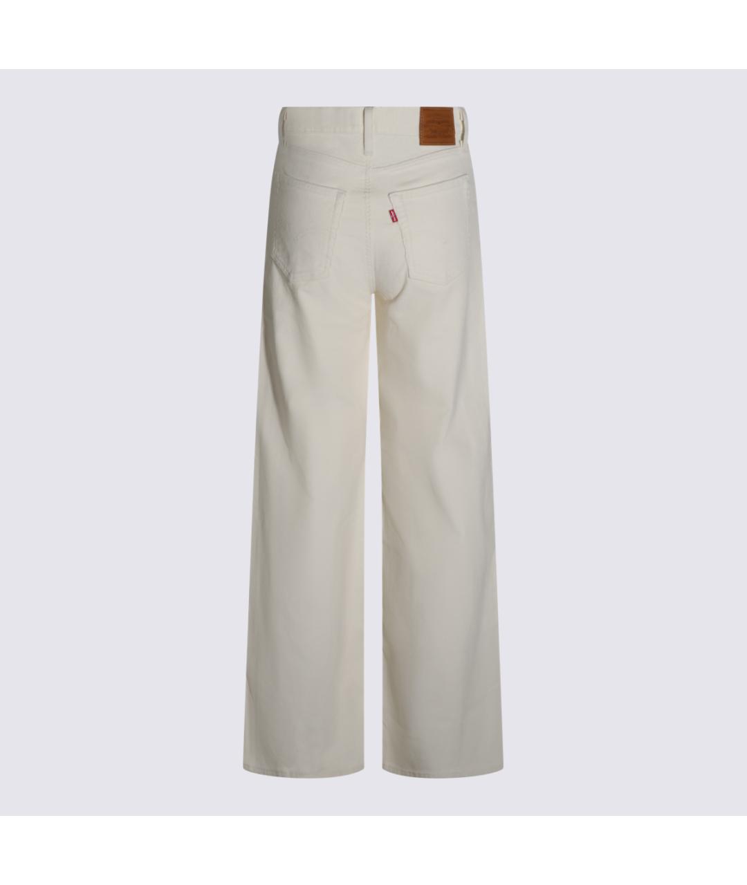 LEVI'S Белые хлопко-эластановые прямые джинсы, фото 2