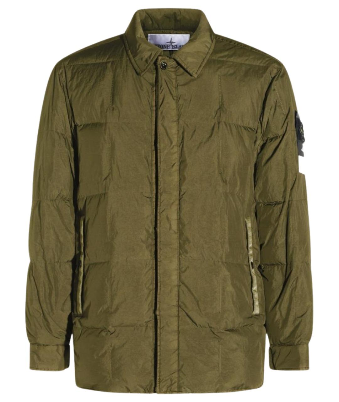 STONE ISLAND Зеленая полиамидовая куртка, фото 1