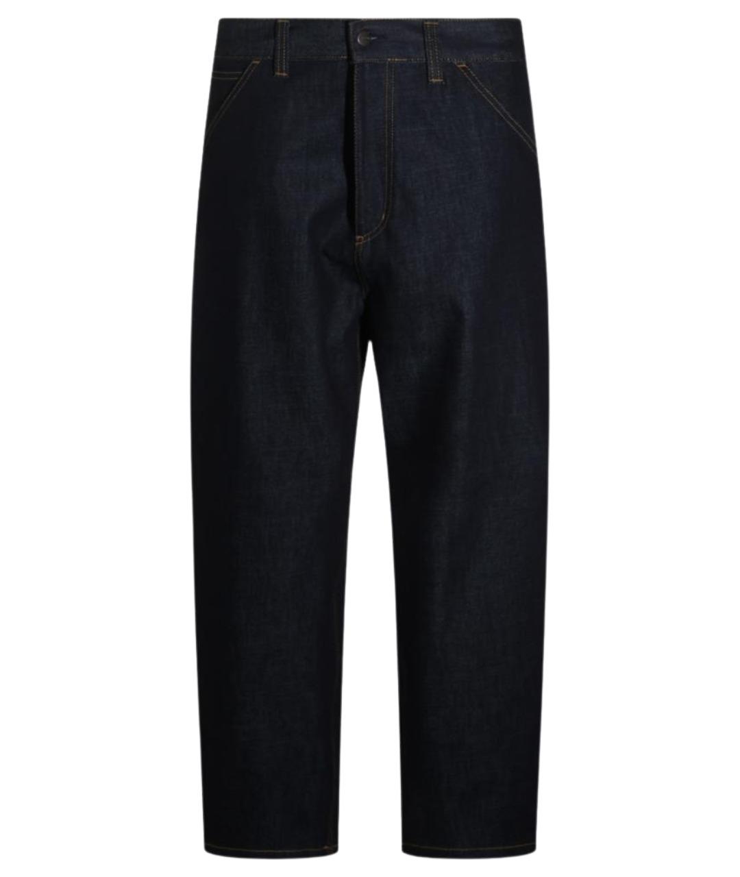 CARHARTT WIP Темно-синие хлопковые прямые джинсы, фото 1