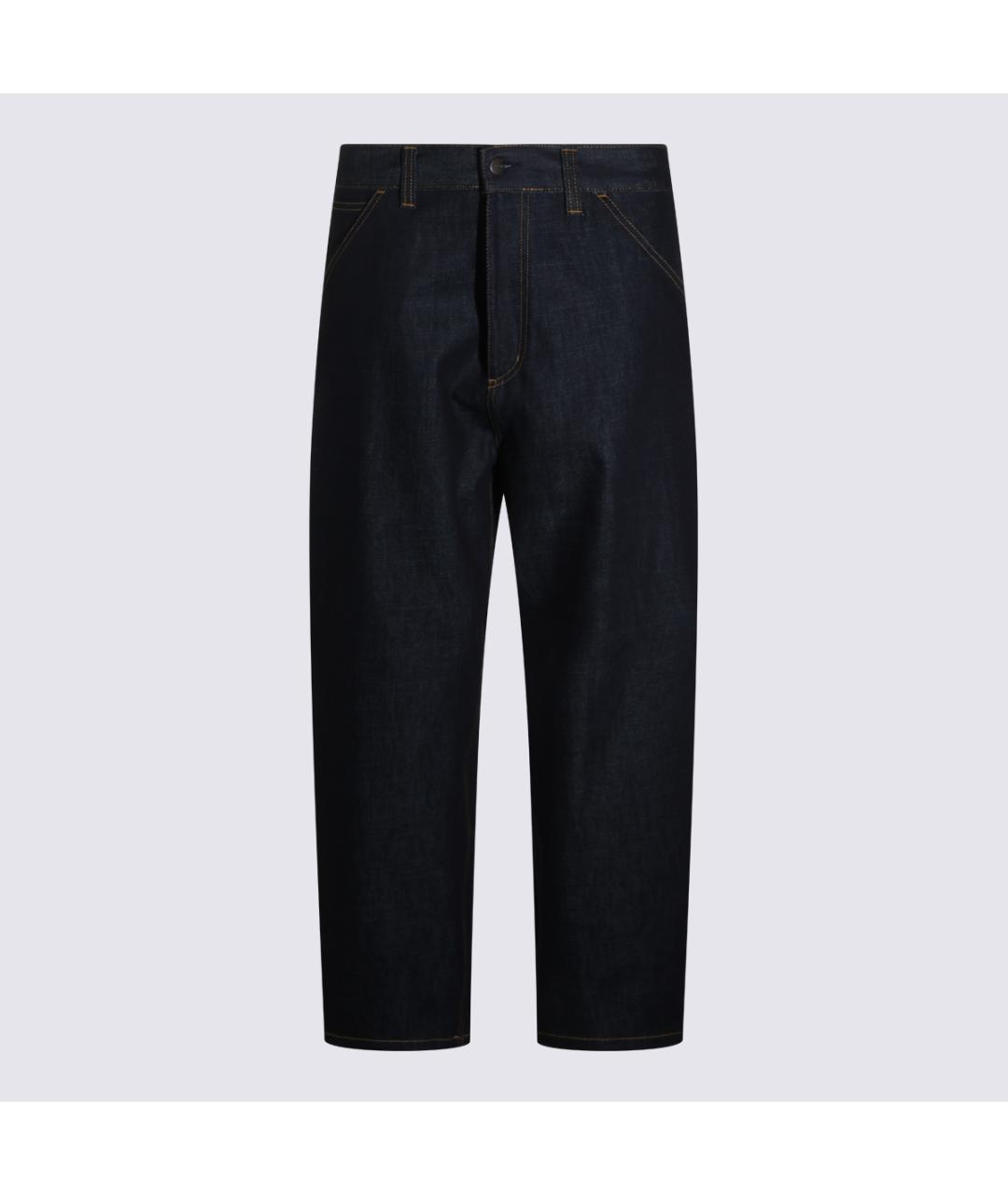 CARHARTT WIP Темно-синие хлопковые прямые джинсы, фото 5