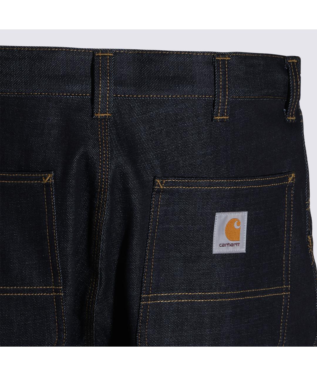 CARHARTT WIP Темно-синие хлопковые прямые джинсы, фото 4
