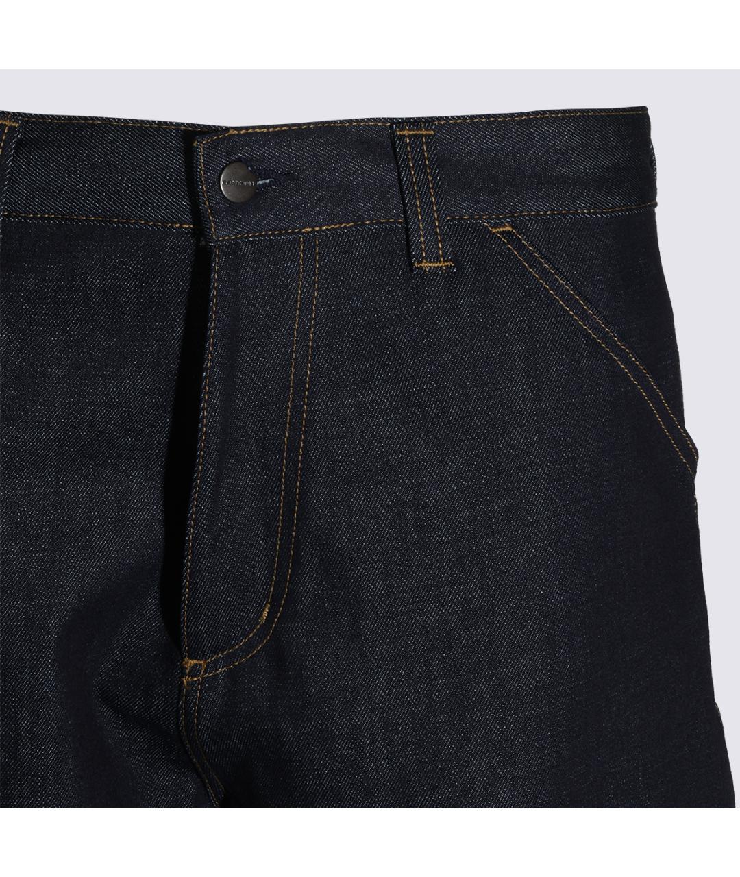 CARHARTT WIP Темно-синие хлопковые прямые джинсы, фото 3