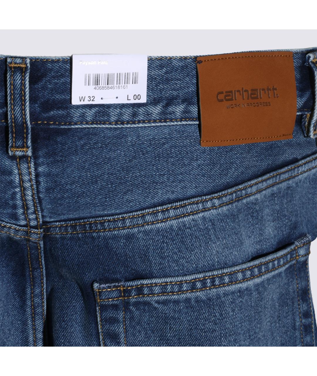 CARHARTT WIP Синие хлопковые прямые джинсы, фото 4