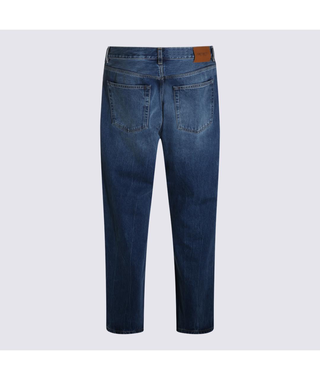 CARHARTT WIP Синие хлопковые прямые джинсы, фото 2