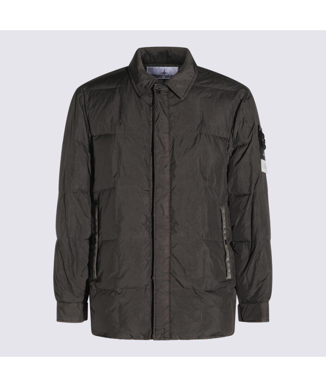 STONE ISLAND Бежевая полиамидовая куртка, фото 5