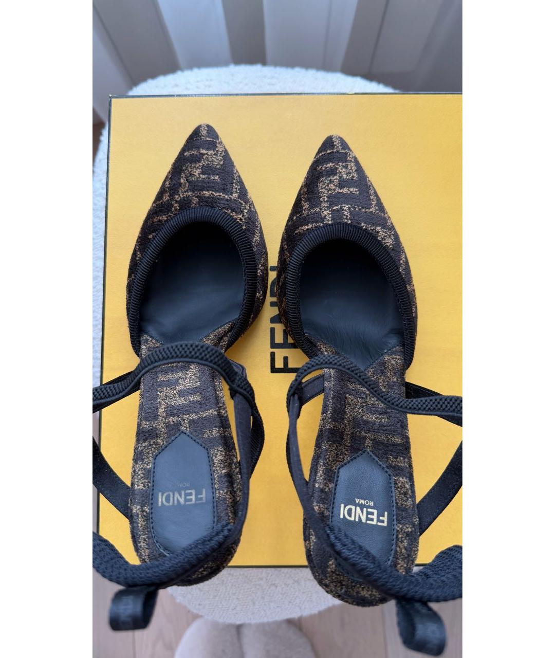FENDI Коричневые туфли, фото 3