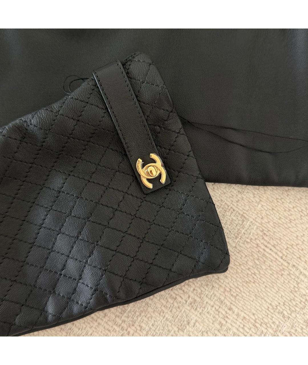 CHANEL Черные кожаные перчатки, фото 3