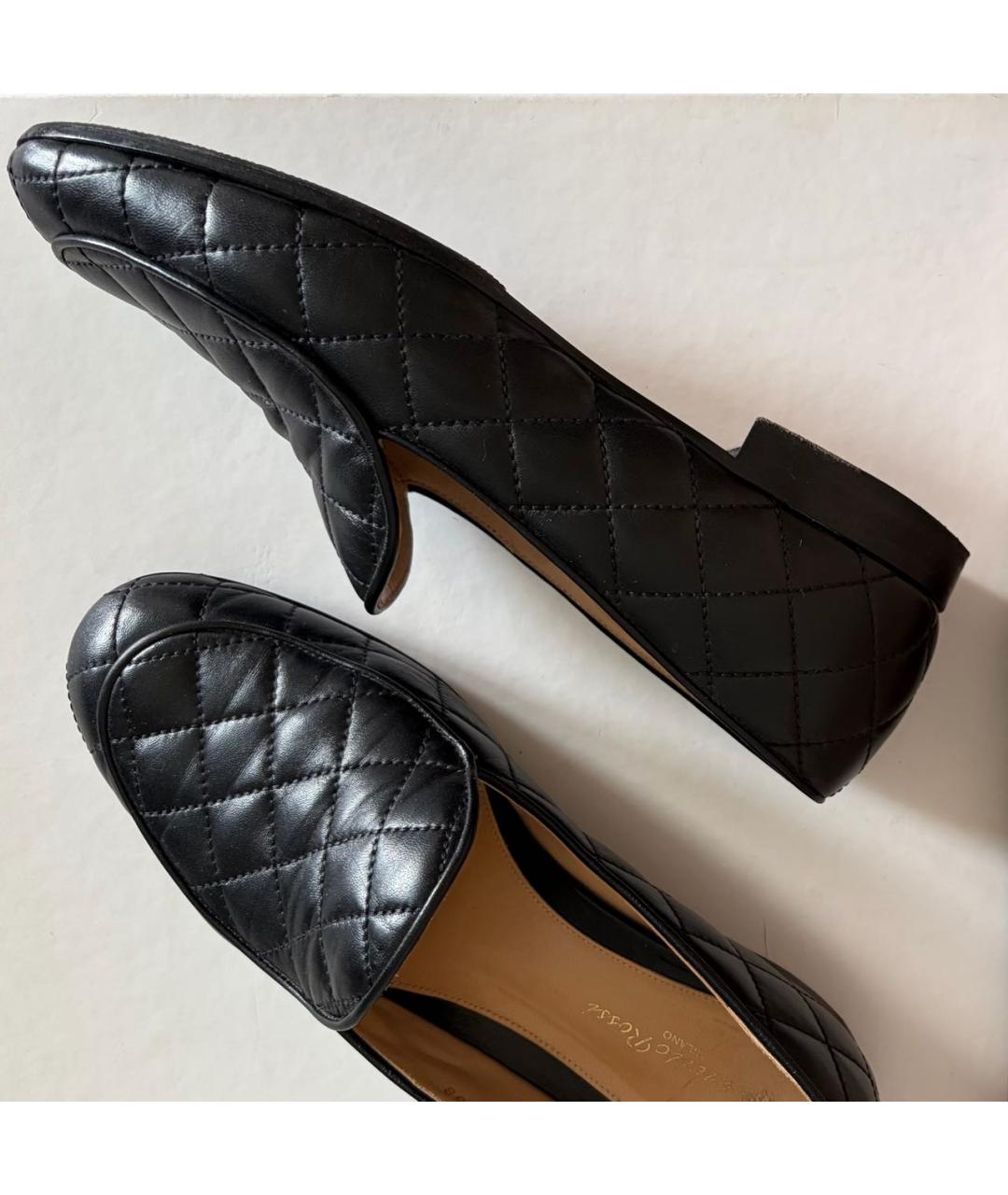 GIANVITO ROSSI Черные кожаные лоферы, фото 9