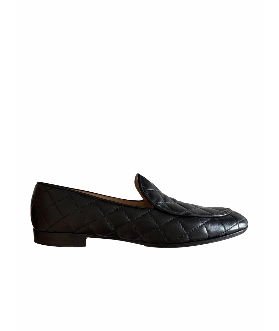 GIANVITO ROSSI Черные кожаные лоферы, фото 1