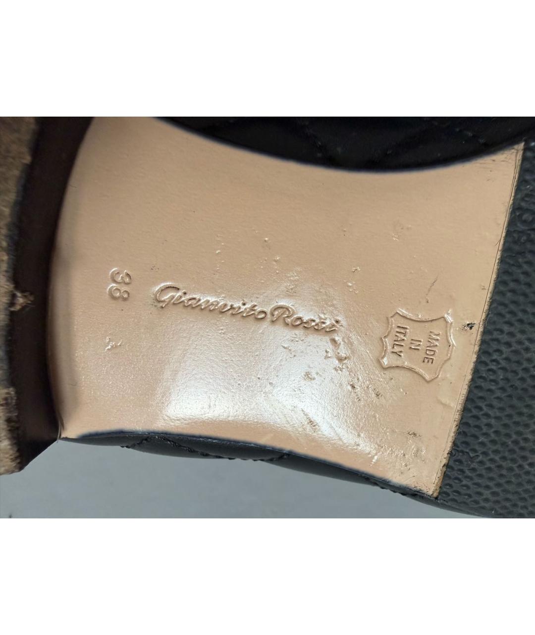 GIANVITO ROSSI Черные кожаные лоферы, фото 6