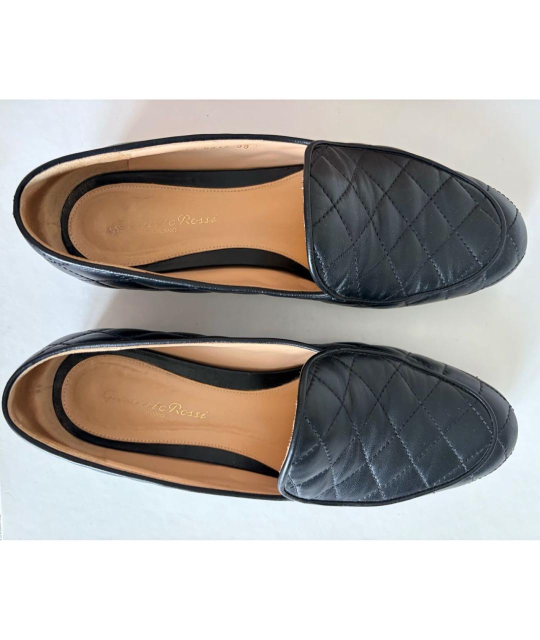 GIANVITO ROSSI Черные кожаные лоферы, фото 2