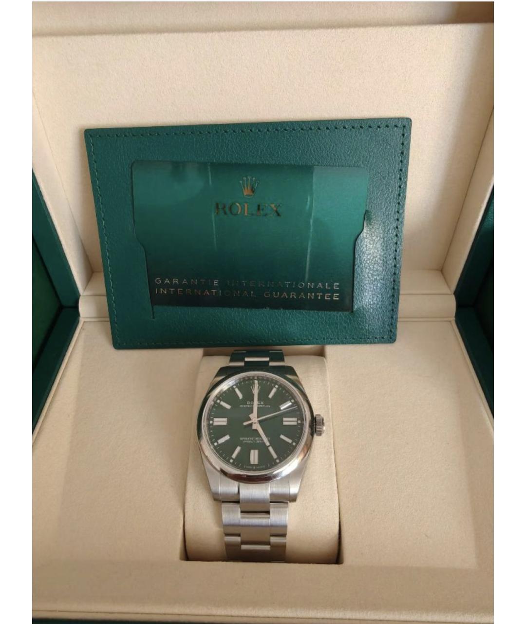 ROLEX Зеленые стальные часы, фото 4