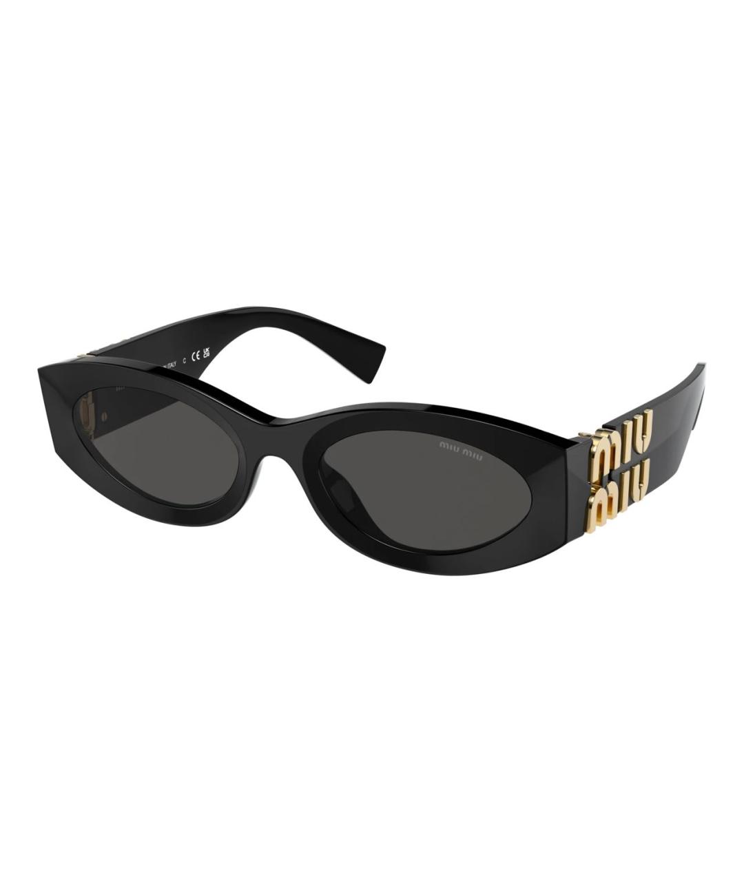 MIU MIU Черные пластиковые солнцезащитные очки, фото 9