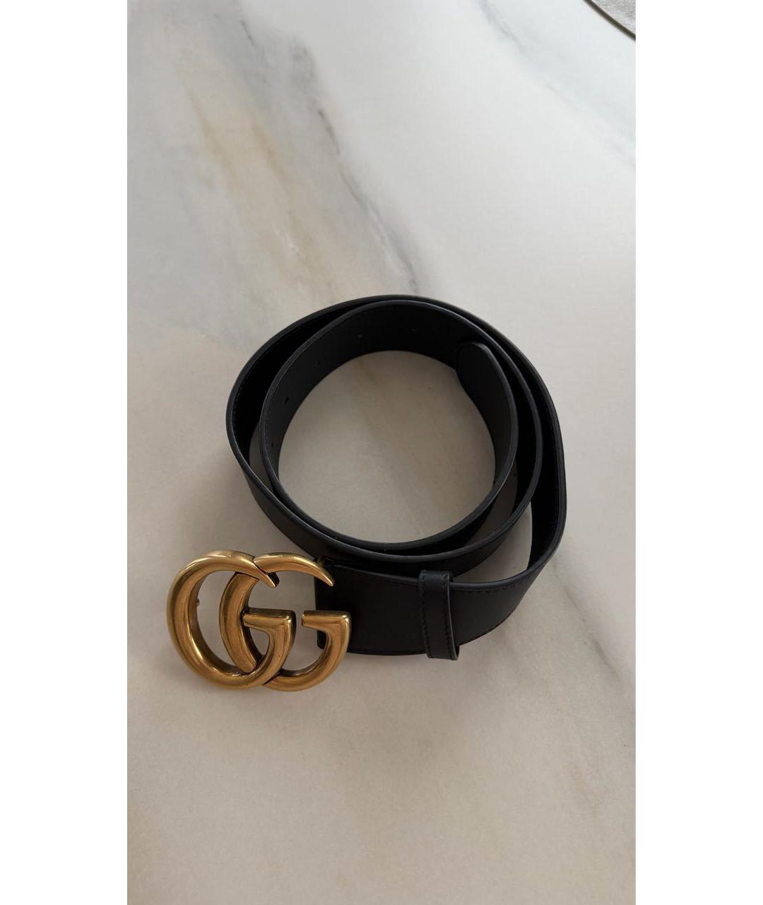 GUCCI Черный кожаный ремень, фото 6