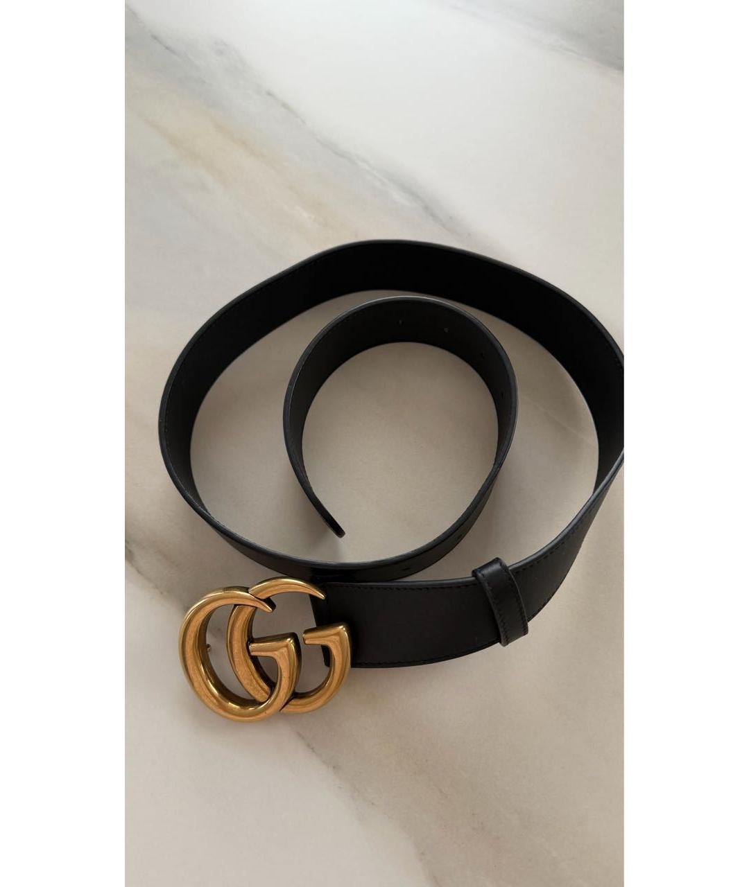 GUCCI Черный кожаный ремень, фото 4