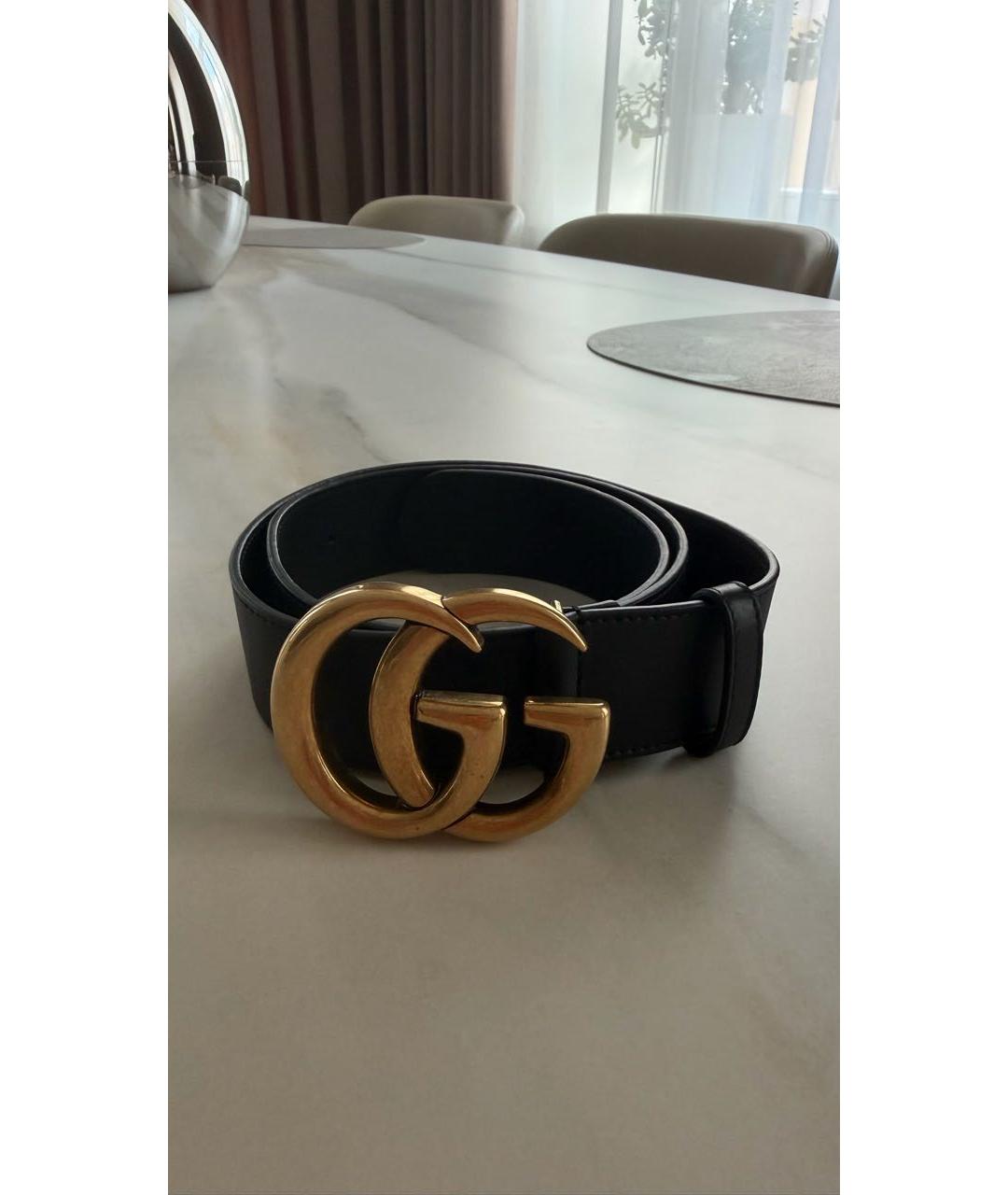 GUCCI Черный кожаный ремень, фото 8