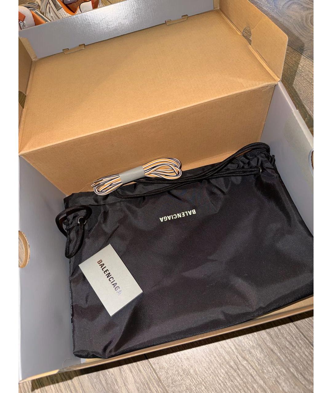 BALENCIAGA Белые кожаные кроссовки, фото 5