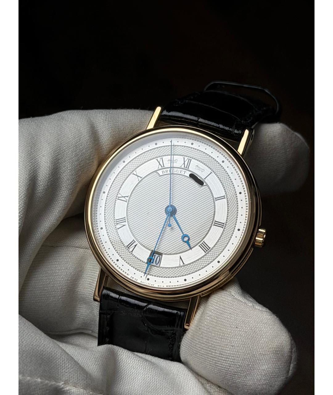 Breguet Серые часы из желтого золота, фото 3