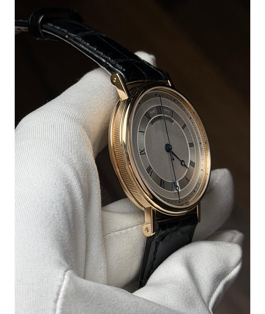Breguet Серые часы из желтого золота, фото 5