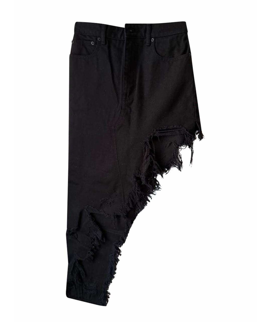 ALEXANDER WANG Черная деним юбка миди, фото 1