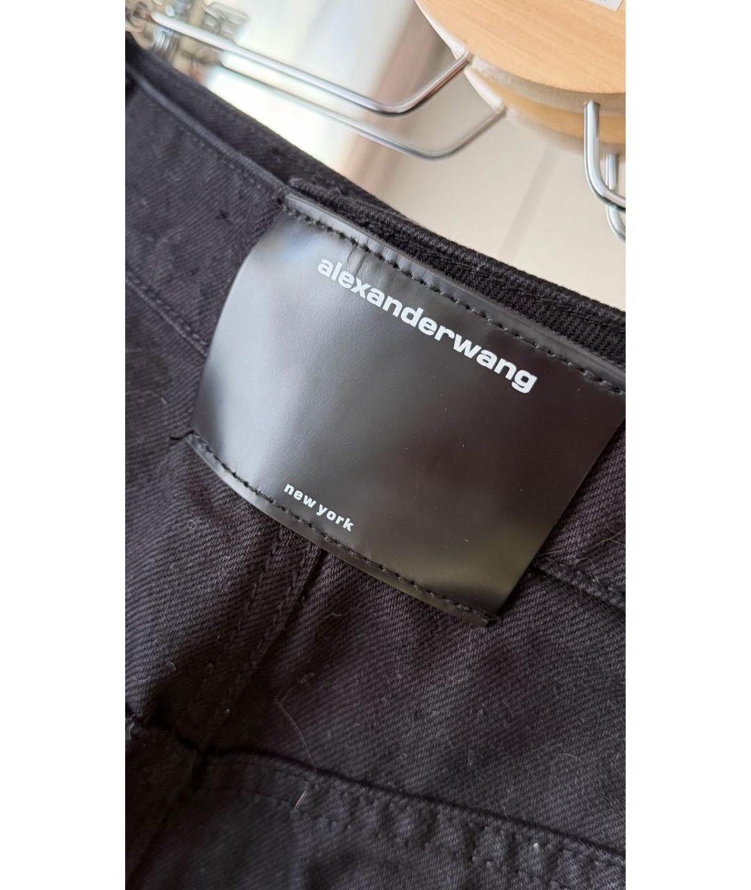 ALEXANDER WANG Черная деним юбка миди, фото 4