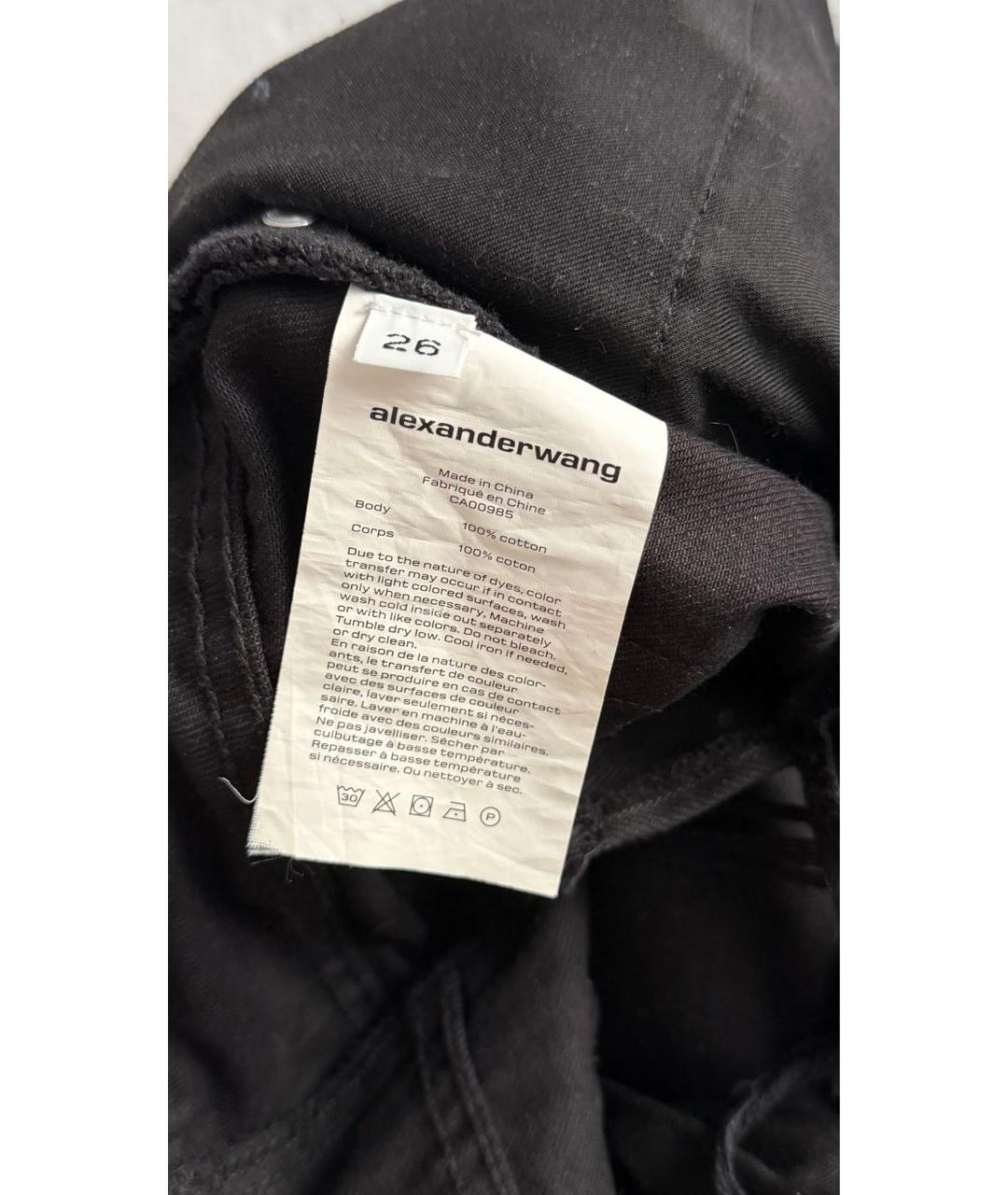 ALEXANDER WANG Черная деним юбка миди, фото 3