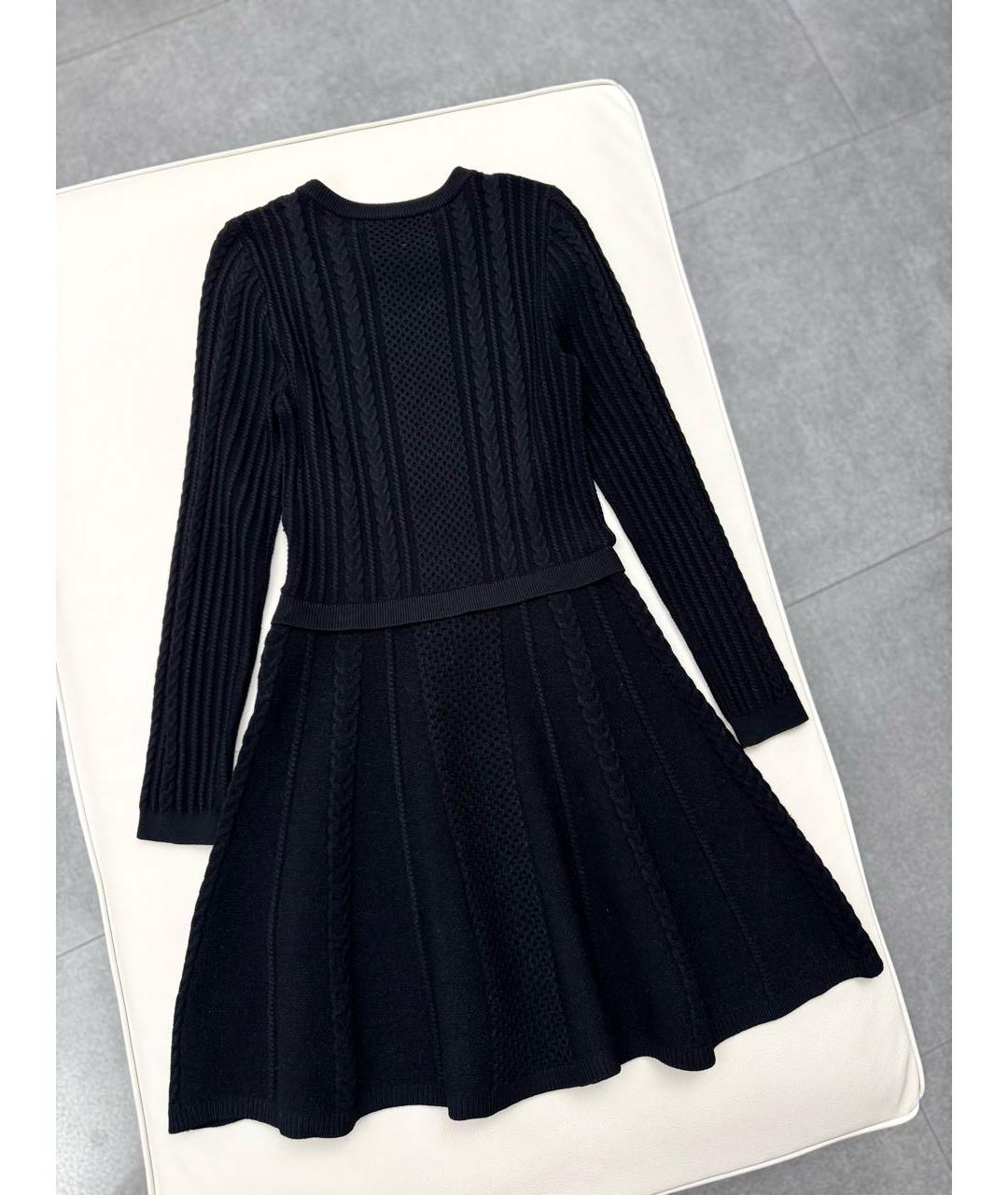 VALENTINO Черное вискозное повседневное платье, фото 2