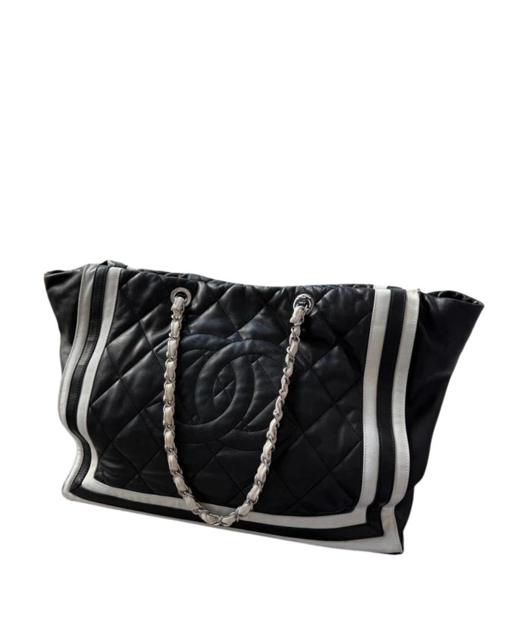 CHANEL Черная кожаная сумка тоут, фото 1