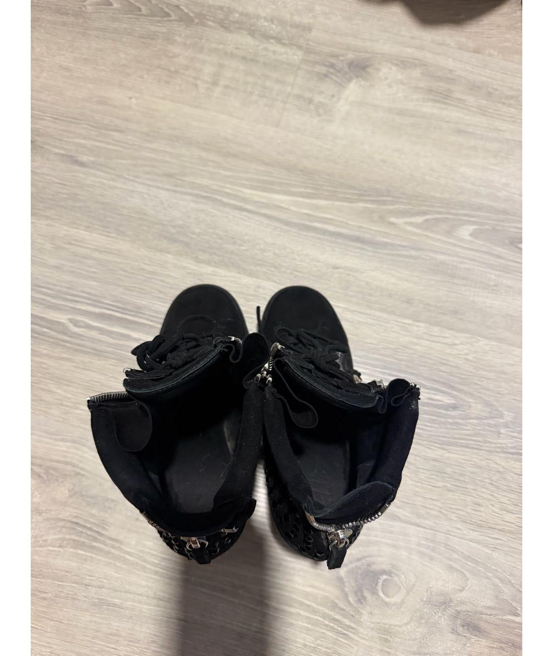 GIUSEPPE ZANOTTI DESIGN Черные замшевые ботинки, фото 3