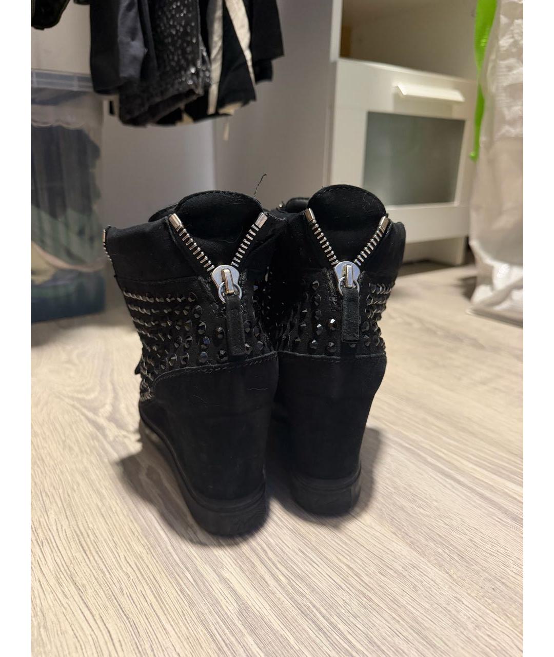 GIUSEPPE ZANOTTI DESIGN Черные замшевые ботинки, фото 4