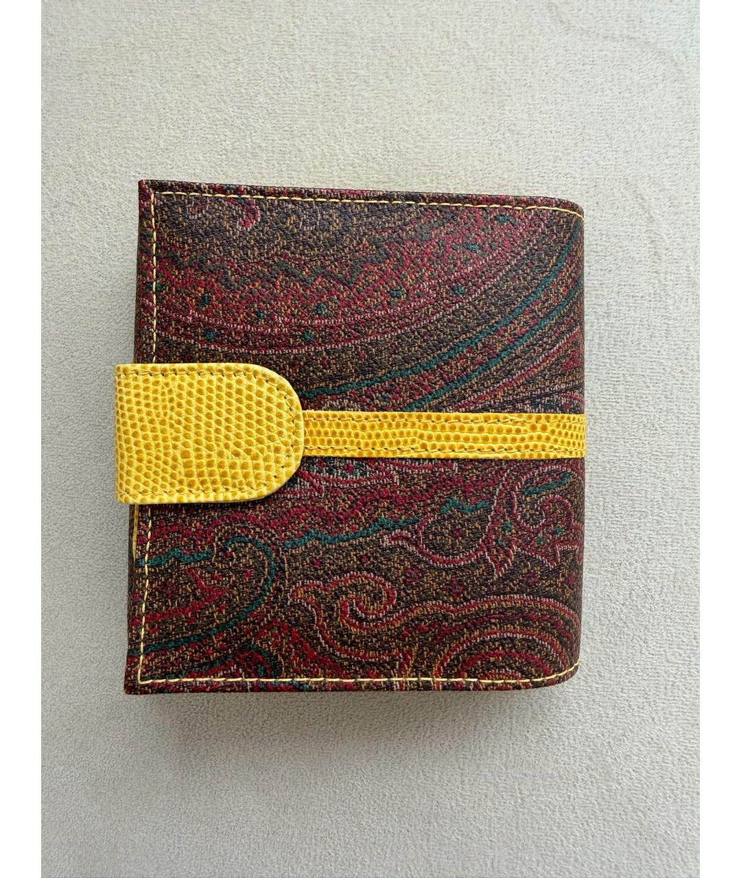 ETRO Бордовый кожаный кошелек, фото 3
