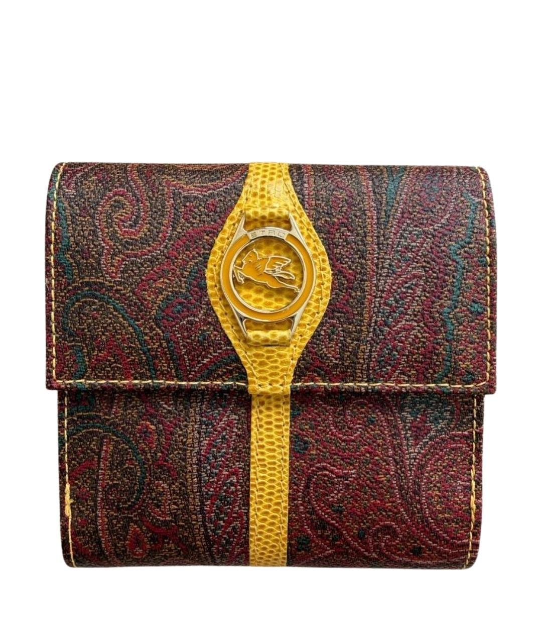 ETRO Бордовый кожаный кошелек, фото 1