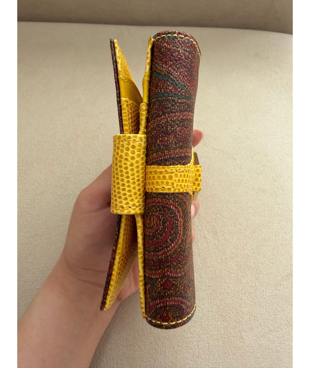 ETRO Бордовый кожаный кошелек, фото 7