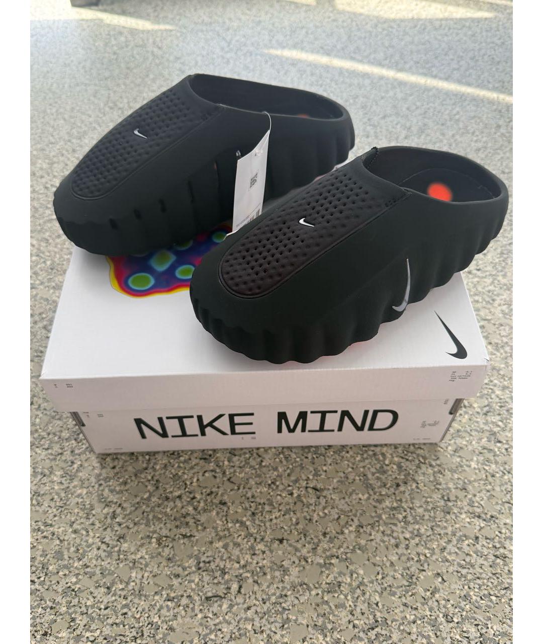 NIKE Черные резиновые сабо, фото 2