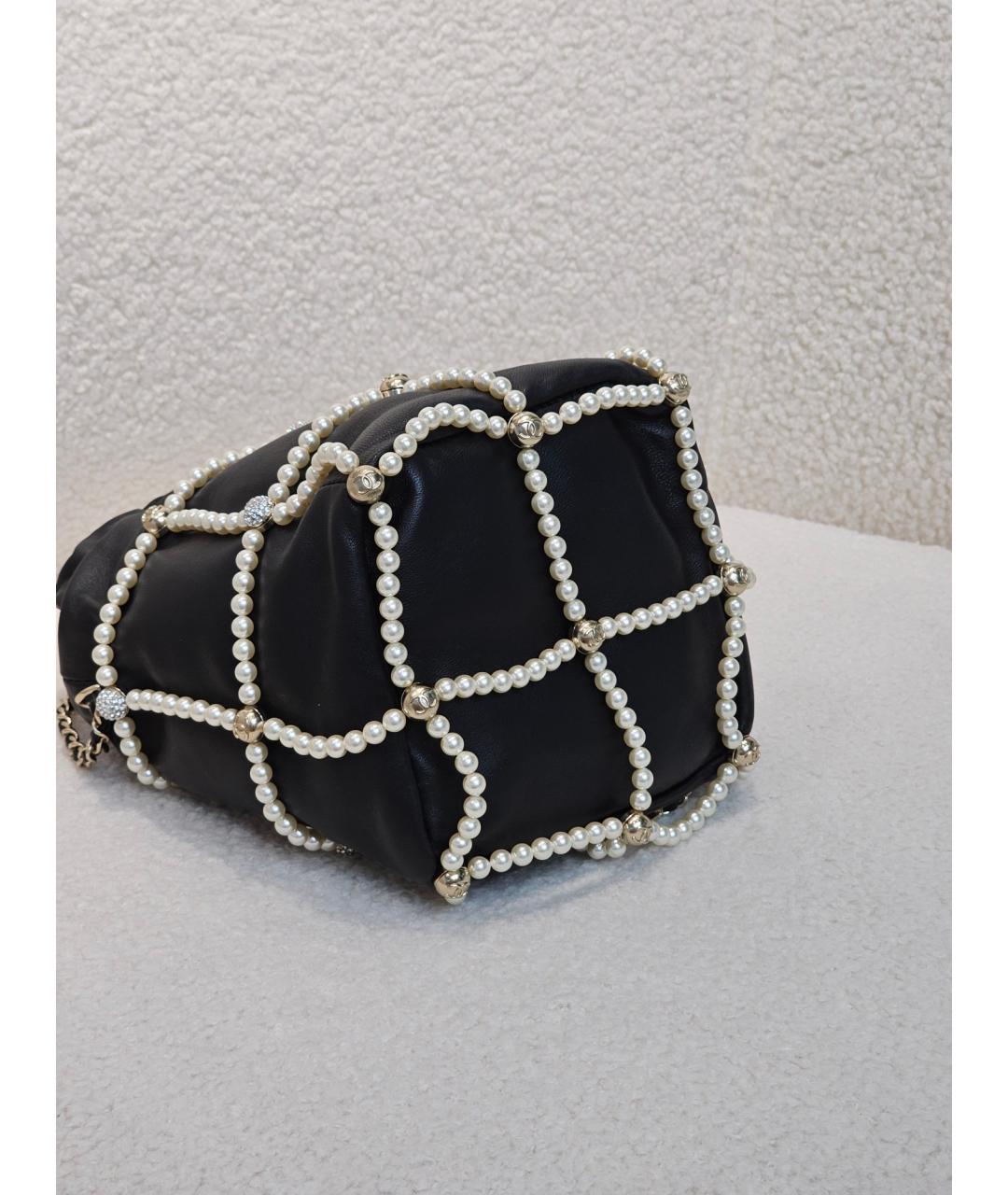 CHANEL Черная кожаная сумка через плечо, фото 4