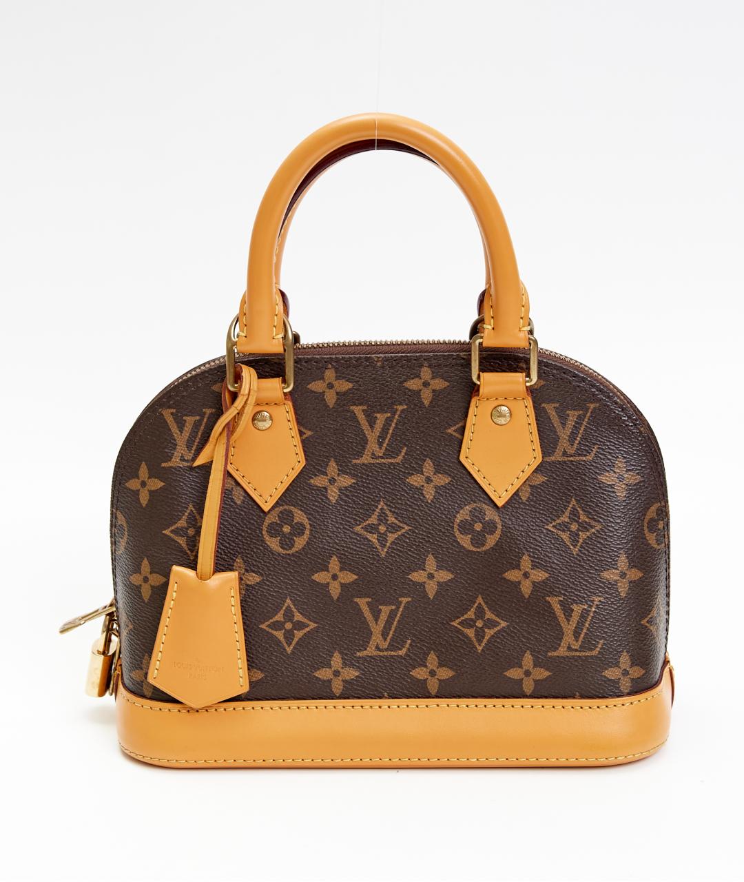 LOUIS VUITTON Коричневая сумка с короткими ручками из канвы, фото 7