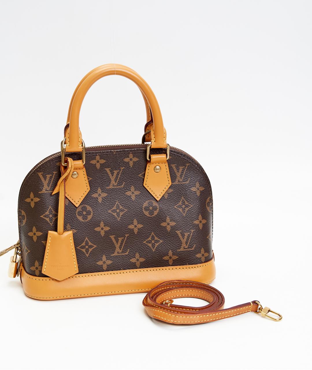 LOUIS VUITTON Коричневая сумка с короткими ручками из канвы, фото 6