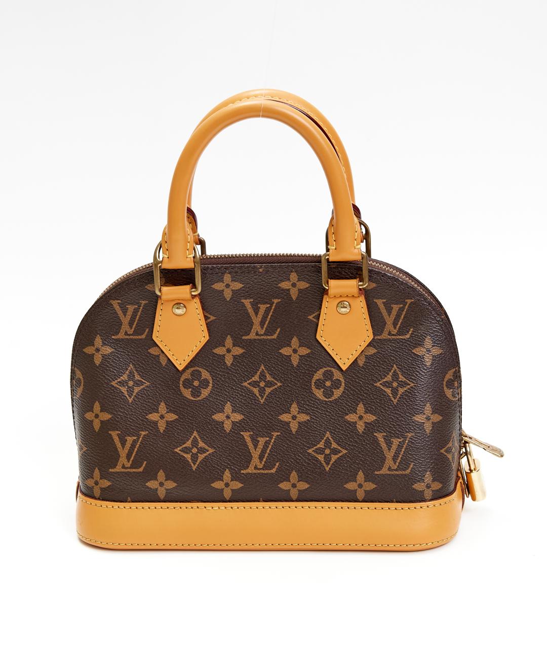 LOUIS VUITTON Коричневая сумка с короткими ручками из канвы, фото 3