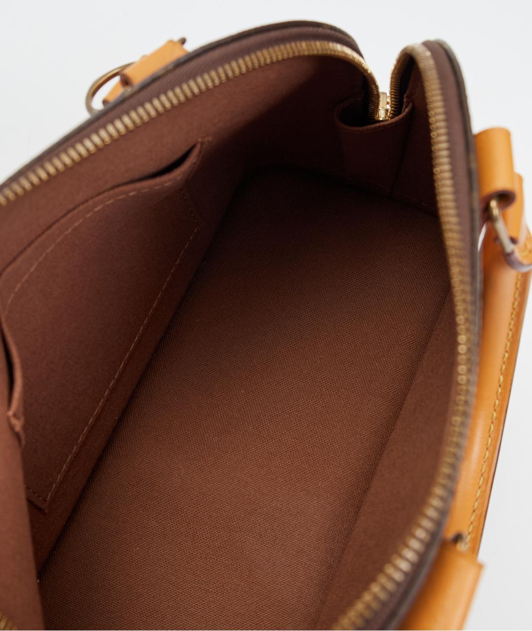 LOUIS VUITTON Коричневая сумка с короткими ручками из канвы, фото 4