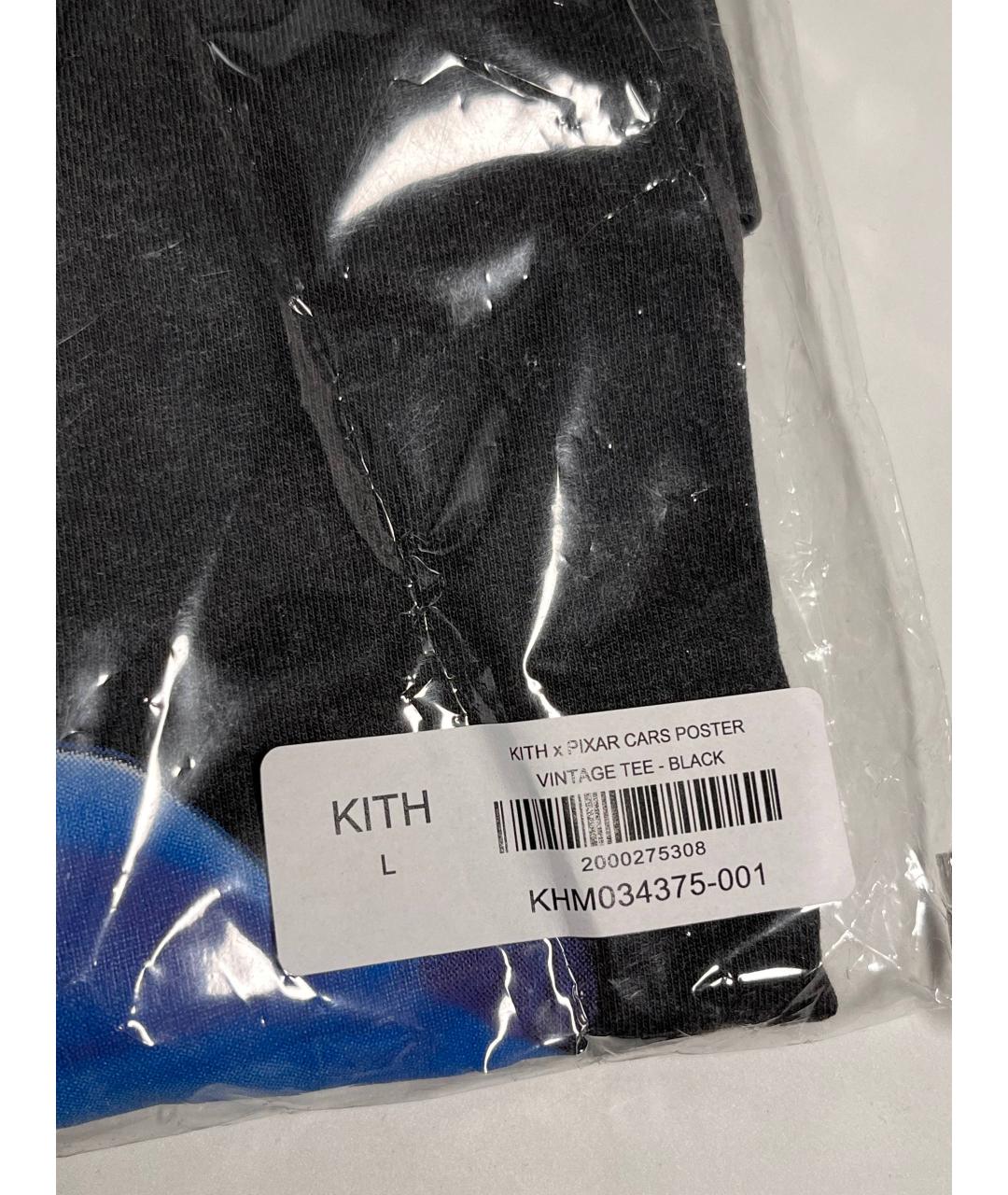 KITH Черная хлопковая футболка, фото 5