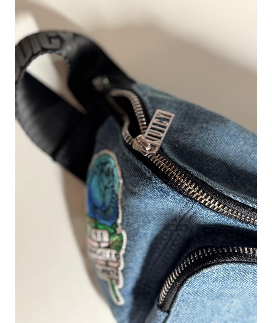 JUICY COUTURE Темно-синяя деним поясная сумка, фото 2