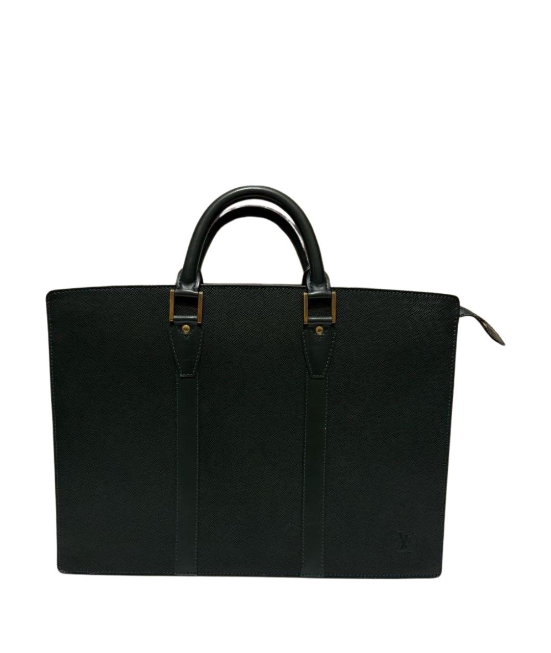 LOUIS VUITTON Зеленый кожаный портфель, фото 1