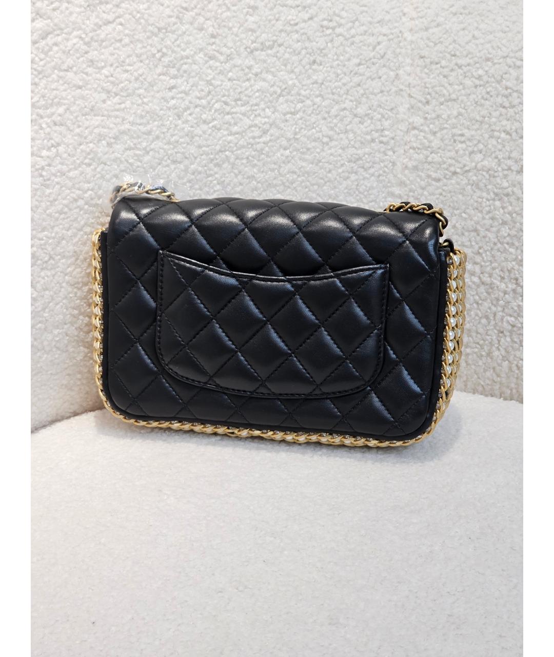 CHANEL Черная кожаная сумка через плечо, фото 3