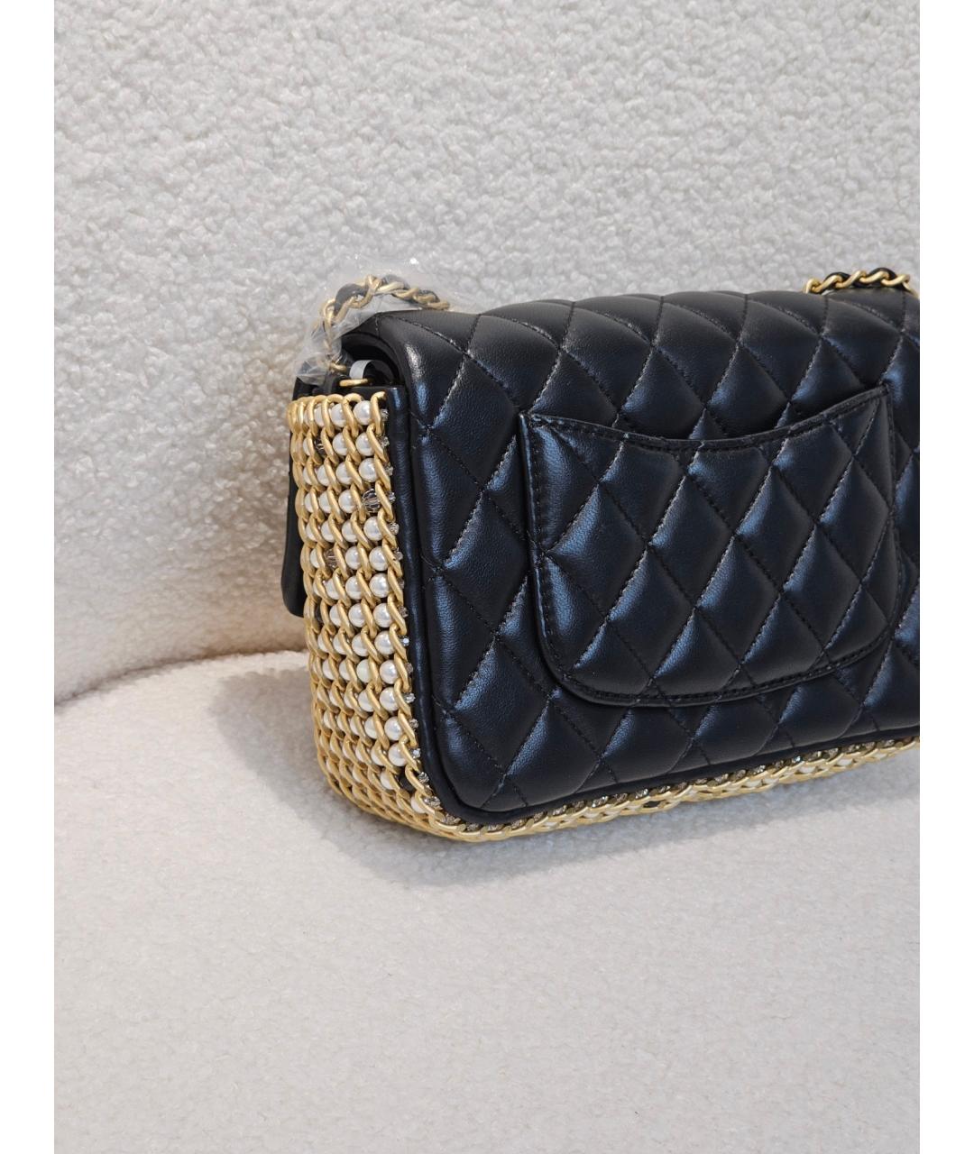 CHANEL Черная кожаная сумка через плечо, фото 4