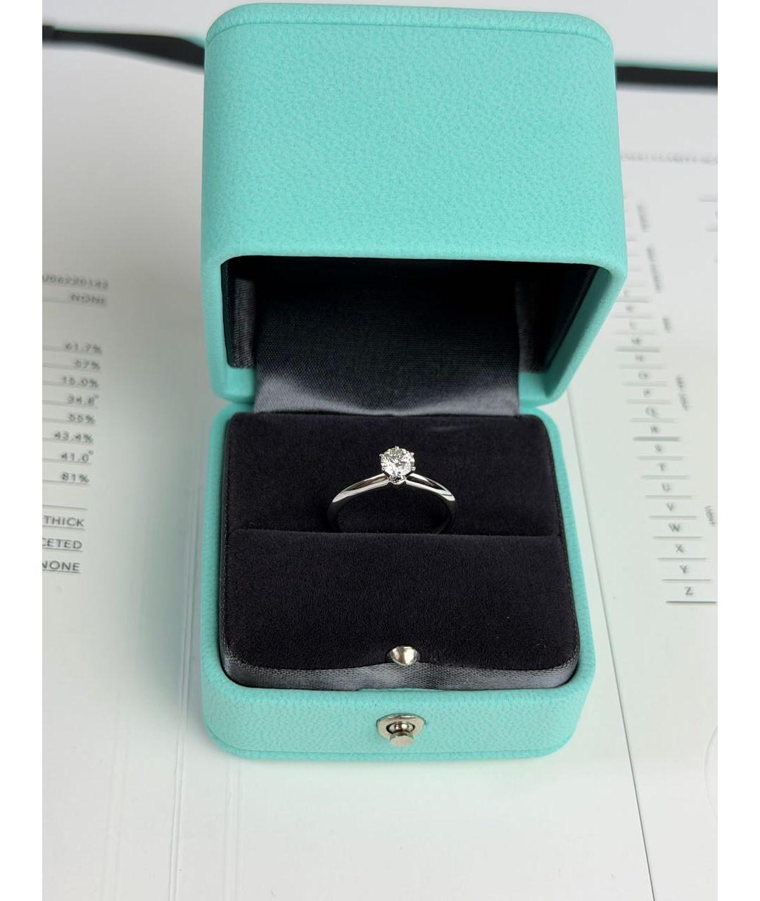 TIFFANY&CO Серебряное платиновое кольцо, фото 5