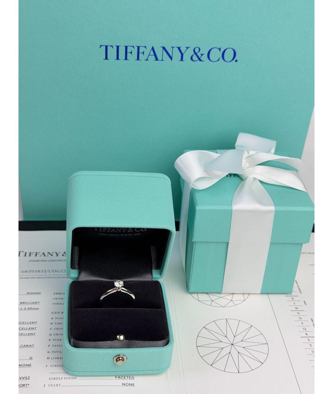 TIFFANY&CO Серебряное платиновое кольцо, фото 3