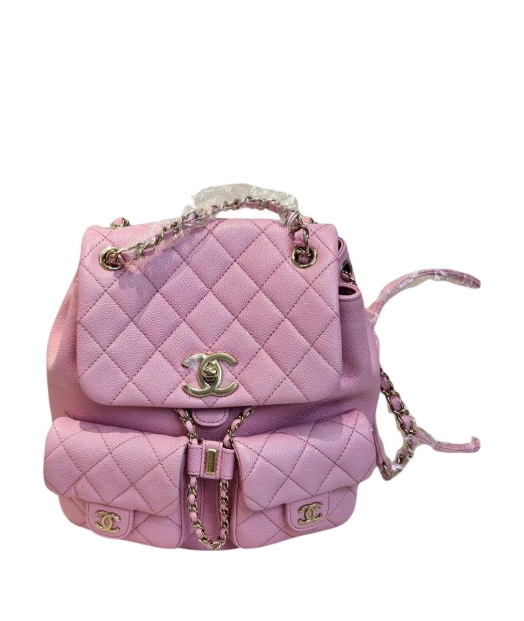 CHANEL Розовый кожаный рюкзак, фото 1