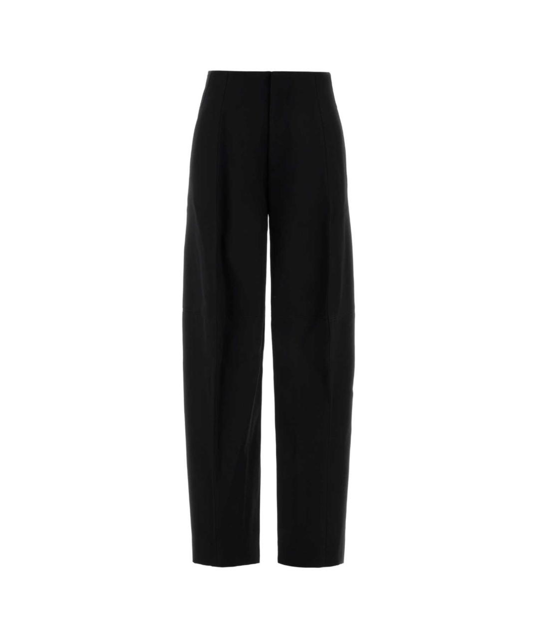 VICTORIA BECKHAM Черные шерстяные прямые брюки, фото 1