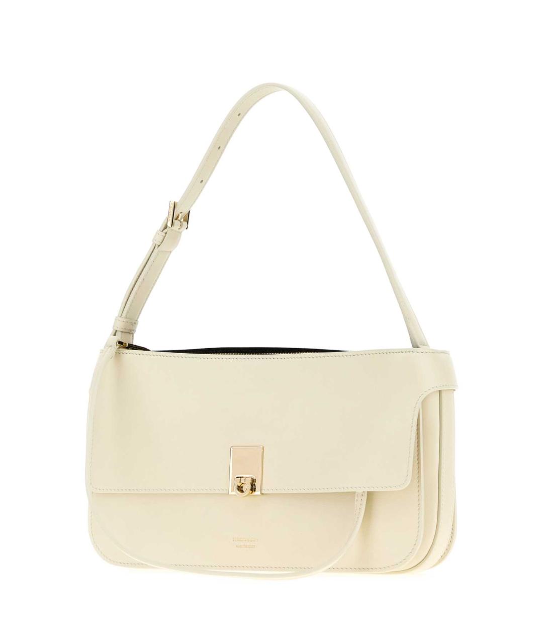 FERRAGAMO Бежевая кожаная сумка через плечо, фото 2
